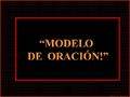 Modelo de Oracion